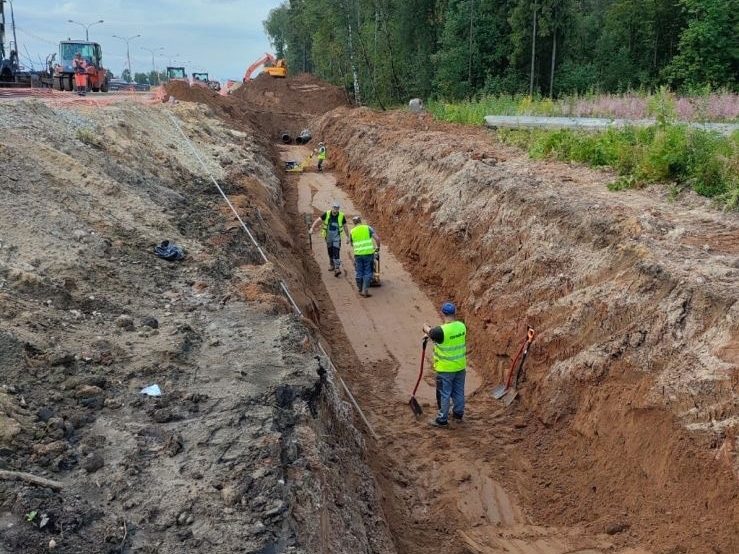 Продолжаются работы на федеральной скоростной трассе М8