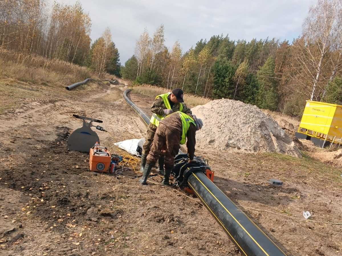 Ход работ в деревне Починки Московской области